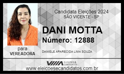 Candidato DANI MOTTA 2024 - SÃO VICENTE - Eleições