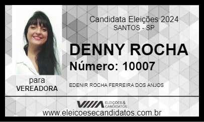 Candidato DENNY ROCHA 2024 - SANTOS - Eleições