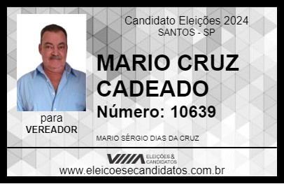 Candidato MARIO CRUZ CADEADO 2024 - SANTOS - Eleições