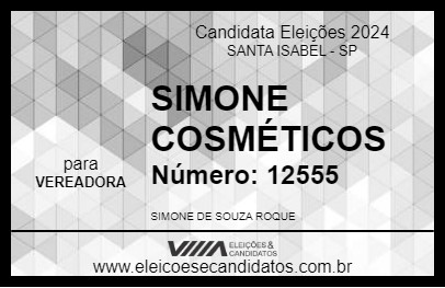 Candidato SIMONE COSMÉTICOS 2024 - SANTA ISABEL - Eleições