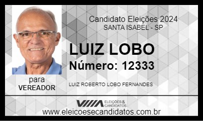 Candidato LUIZ LOBO 2024 - SANTA ISABEL - Eleições