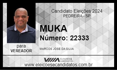 Candidato MUKA 2024 - PEDREIRA - Eleições