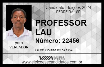 Candidato PROFESSOR LAU 2024 - PEDREIRA - Eleições