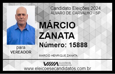 Candidato MÁRCIO ZANATA 2024 - ÁLVARO DE CARVALHO - Eleições