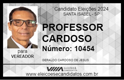 Candidato PROFESSOR CARDOSO 2024 - SANTA ISABEL - Eleições