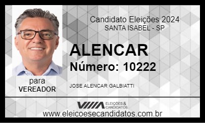 Candidato ALENCAR 2024 - SANTA ISABEL - Eleições