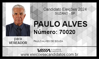 Candidato PAULO ALVES 2024 - SUZANO - Eleições