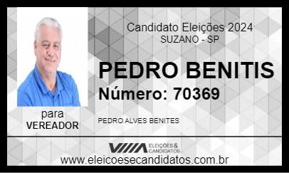 Candidato PEDRO BENITES 2024 - SUZANO - Eleições