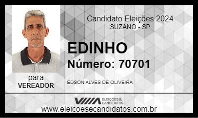 Candidato EDINHO 2024 - SUZANO - Eleições