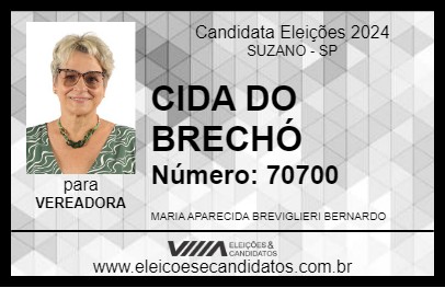 Candidato CIDA DO BRECHÓ 2024 - SUZANO - Eleições