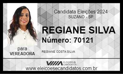 Candidato REGIANE SILVA 2024 - SUZANO - Eleições