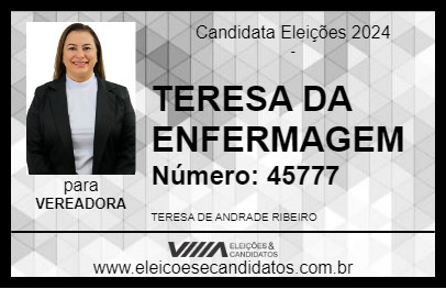 Candidato TERESA DA ENFERMAGEM 2024 - JARINU - Eleições