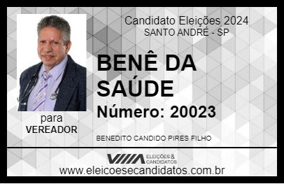 Candidato BENÊ DA SAÚDE 2024 - SANTO ANDRÉ - Eleições