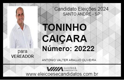 Candidato TONINHO CAIÇARA 2024 - SANTO ANDRÉ - Eleições