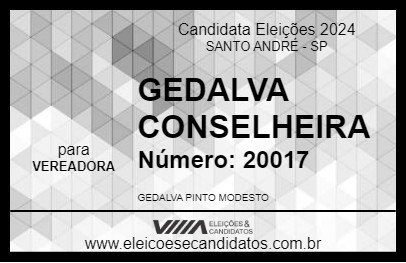 Candidato GEDALVA CONSELHEIRA 2024 - SANTO ANDRÉ - Eleições