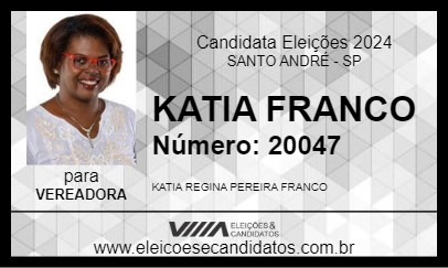 Candidato KATIA FRANCO 2024 - SANTO ANDRÉ - Eleições