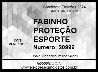 Candidato FABINHO PROTEÇÃO ESPORTE 2024 - SANTO ANDRÉ - Eleições