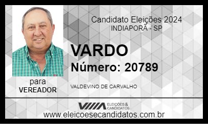 Candidato VARDO 2024 - INDIAPORÃ - Eleições