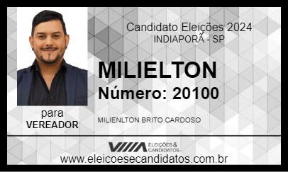 Candidato MILIELTON 2024 - INDIAPORÃ - Eleições