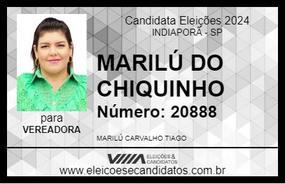 Candidato MARILÚ DO CHIQUINHO 2024 - INDIAPORÃ - Eleições