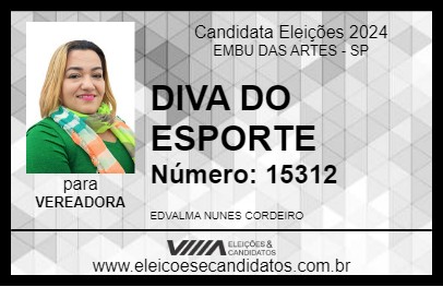 Candidato DIVA DO ESPORTE 2024 - EMBU DAS ARTES - Eleições