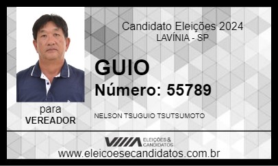 Candidato GUIO 2024 - LAVÍNIA - Eleições