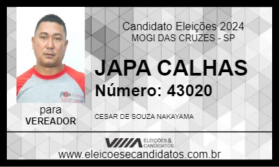 Candidato JAPA CALHAS 2024 - MOGI DAS CRUZES - Eleições