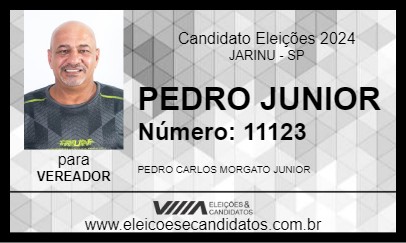 Candidato PEDRO JUNIOR 2024 - JARINU - Eleições