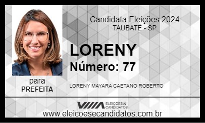 Candidato LORENY 2024 - TAUBATÉ - Eleições