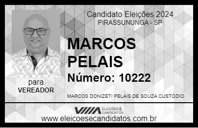 Candidato MARCOS PELAIS 2024 - PIRASSUNUNGA - Eleições