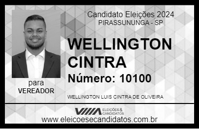 Candidato WELLINGTON CINTRA 2024 - PIRASSUNUNGA - Eleições