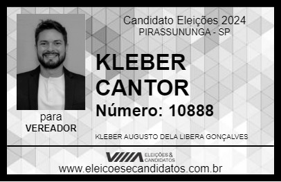 Candidato KLEBER  CANTOR 2024 - PIRASSUNUNGA - Eleições