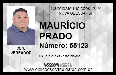 Candidato MAURÍCIO PRADO 2024 - NOVA ODESSA - Eleições