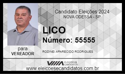 Candidato LICO RODRIGUES 2024 - NOVA ODESSA - Eleições