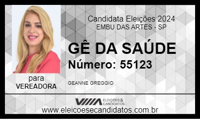 Candidato GÊ DA SAÚDE 2024 - EMBU DAS ARTES - Eleições