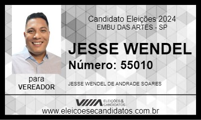 Candidato JESSE WENDEL 2024 - EMBU DAS ARTES - Eleições