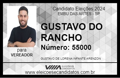 Candidato GUSTAVO DO RANCHO 2024 - EMBU DAS ARTES - Eleições