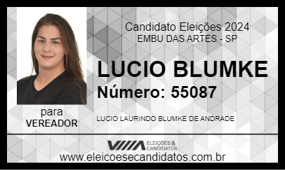 Candidato LUCIO BLUMKE 2024 - EMBU DAS ARTES - Eleições