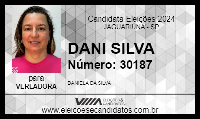 Candidato DANI SILVA 2024 - JAGUARIÚNA - Eleições