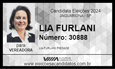 Candidato LIA FURLANI 2024 - JAGUARIÚNA - Eleições