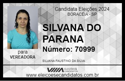 Candidato SILVANA DO PARANA 2024 - BORACÉIA - Eleições