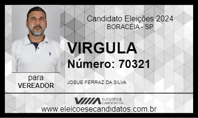 Candidato VIRGULA 2024 - BORACÉIA - Eleições