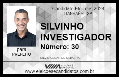 Candidato SILVINHO INVESTIGADOR 2024 - ITANHAÉM - Eleições