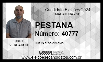 Candidato PESTANA 2024 - MACATUBA - Eleições