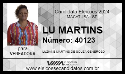 Candidato LU MARTINS 2024 - MACATUBA - Eleições