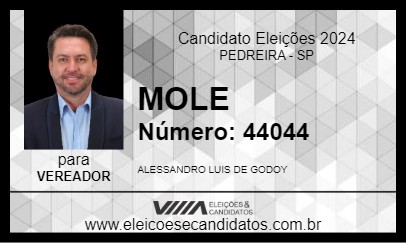 Candidato MOLE 2024 - PEDREIRA - Eleições