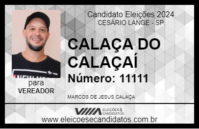 Candidato CALAÇA DO CALAÇAÍ 2024 - CESÁRIO LANGE - Eleições