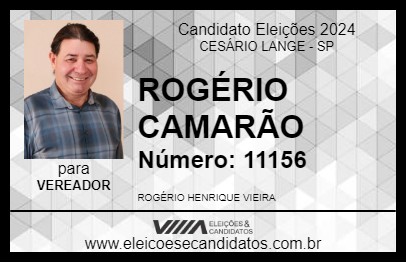 Candidato ROGÉRIO CAMARÃO  2024 - CESÁRIO LANGE - Eleições