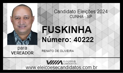 Candidato FUSKINHA 2024 - CUNHA - Eleições