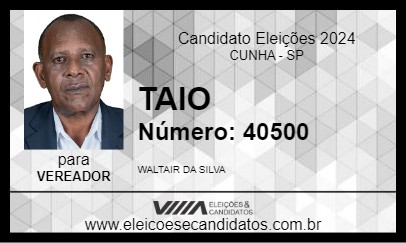 Candidato TAIO 2024 - CUNHA - Eleições